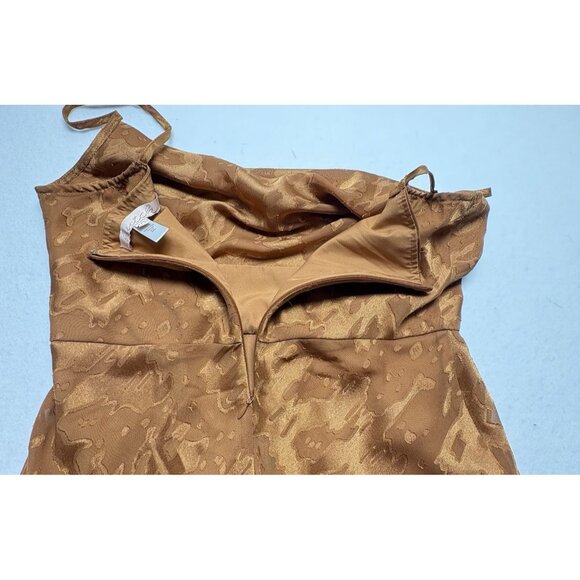 HUTCH Women Kinsey Sleeveless Cowl Neck Lined Midi Dress Sz 10 Copper hb-29 - Picture 14 of 14